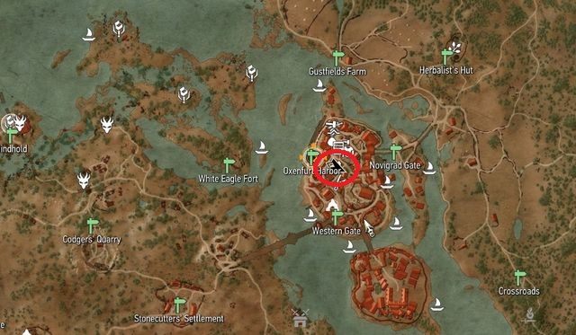 Wszystkie typy alkoholów sprzedaje także Stjepan w Oxenfurcie (mapa M8) - Wiedźmin 3 Dziki Gon: Gdzie znaleźć składniki Białej Mewy (White Gull)? - Wiedźmin 3 Dziki Gon - poradnik do gry