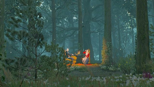 Geralt i Keira udają się na wspólne poszukiwania zamaskowanego czarodzieja, z którym planowała się spotkać Ciri - jest to częścią questu Po omacku - Wiedźmin 3 Dziki Gon: Keira Metz - romans - Wiedźmin 3 Dziki Gon - poradnik do gry