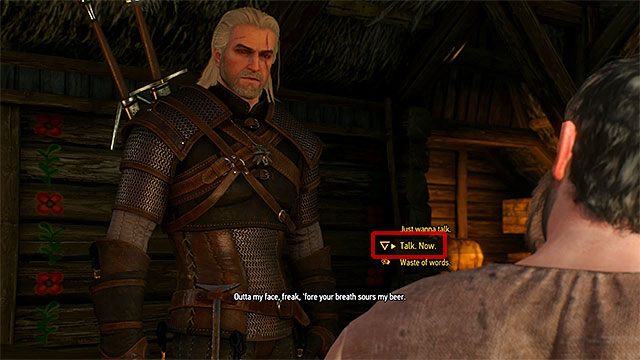 Znaku Axii możesz używać jedyne w trakcie wybranych rozmów - Wiedźmin 3 Dziki Gon: Bez i agrest - solucja, opis przejścia (Biały Sad) - Wiedźmin 3 Dziki Gon - poradnik do gry