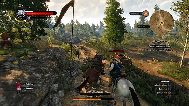 Możesz atakować kupca w trakcie pościgu lub rozprawić się z nim gdy dotrze do swoich kolegów - Wiedźmin 3 Dziki Gon: Biały Sad, Poboczne zadania - lista, solucja - Wiedźmin 3 Dziki Gon - poradnik do gry