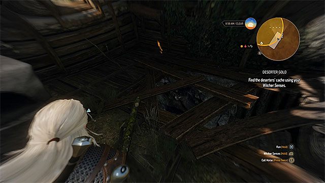 Zejście do piwnicy, które najlepiej odblokować sobie dzięki użyciu znaku Aard - Wiedźmin 3 Dziki Gon: Biały Sad, Poszukiwania skarbów - lista, solucja - Wiedźmin 3 Dziki Gon - poradnik do gry