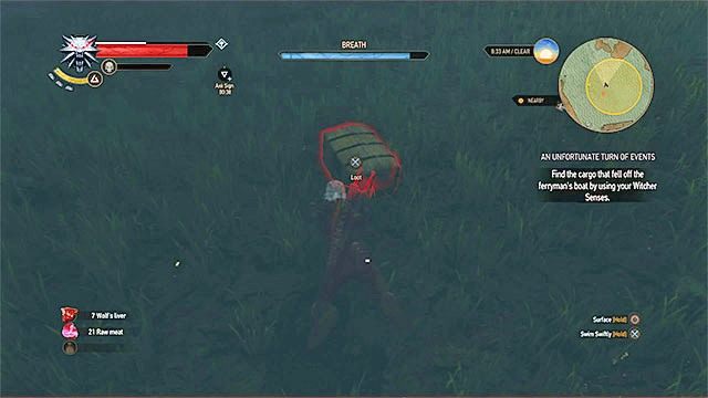 Skrzynia ze skarbem leży na dnie rzeki - Wiedźmin 3 Dziki Gon: Karczma na Rozstajach, Poszukiwania skarbów - lista - Wiedźmin 3 Dziki Gon - poradnik do gry