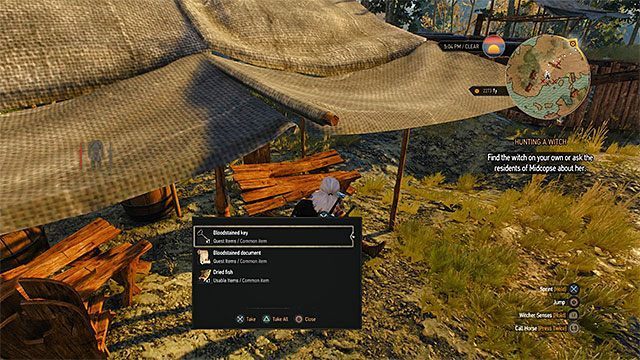 Miejsce odnalezienia zwłok z kluczem i dokumentem - Wiedźmin 3 Dziki Gon: Karczma na Rozstajach, Poszukiwania skarbów - lista - Wiedźmin 3 Dziki Gon - poradnik do gry