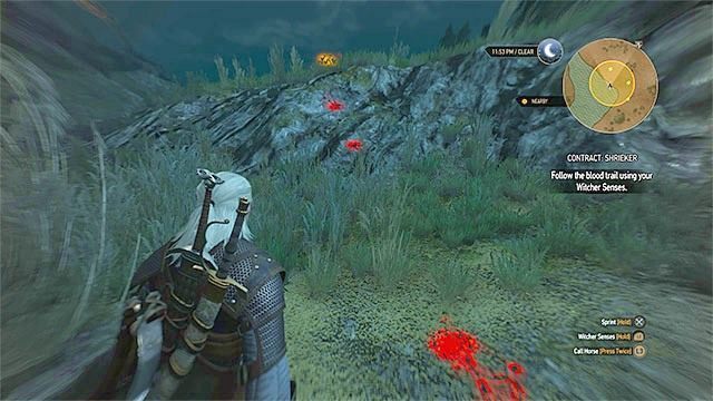 Cały czas używaj wiedźmińskich zmysłów, bo niektóre ślady są bardziej od siebie oddalone - Wiedźmin 3 Dziki Gon: Kasztel Wrońce, Zlecenia wiedźmińskie - lista, solucja - Wiedźmin 3 Dziki Gon - poradnik do gry