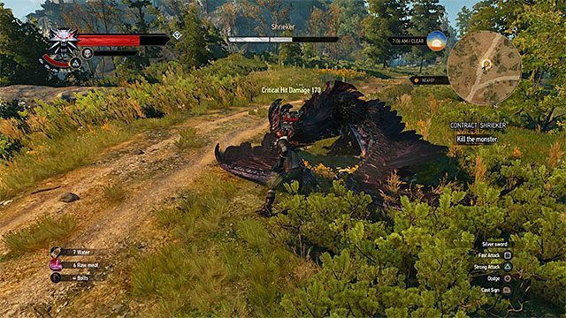 Ogłuszaj potwora, wyprowadzaj kilka szybkich ciosów i odskakuj do tyłu - Wiedźmin 3 Dziki Gon: Kasztel Wrońce, Zlecenia wiedźmińskie - lista, solucja - Wiedźmin 3 Dziki Gon - poradnik do gry