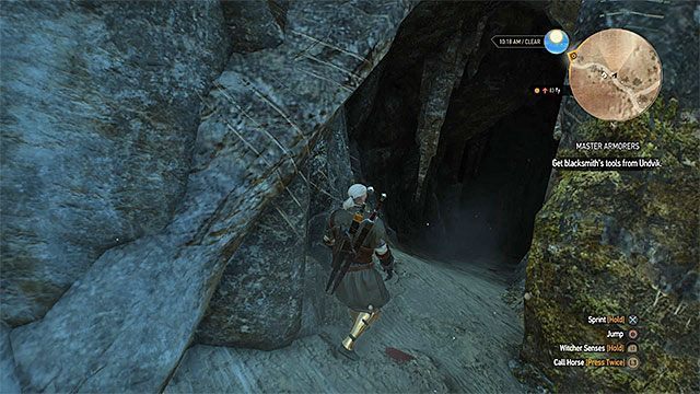 Jedno z wejść do systemu jaskiń - Wiedźmin 3 Dziki Gon: Kasztel Wrońce, Poboczne zadania - lista, solucja - Wiedźmin 3 Dziki Gon - poradnik do gry