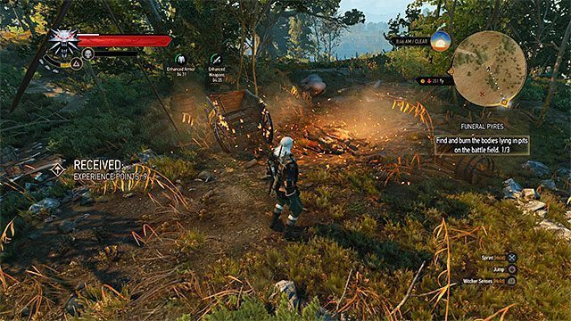 Do podpalania ciał używaj znaku Igni - Wiedźmin 3 Dziki Gon: Karczma na Rozstajach, Poboczne zadania - lista, solucja - Wiedźmin 3 Dziki Gon - poradnik do gry