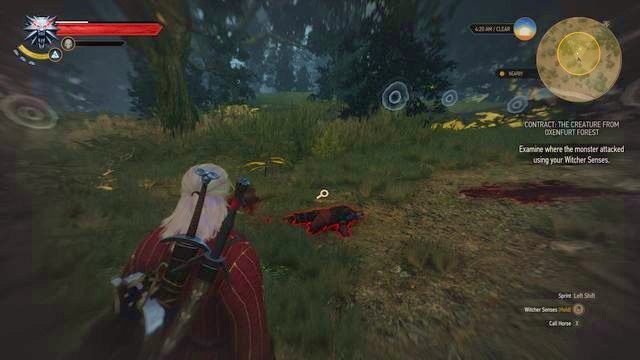 Udaj się do znacznika, a następnie idź tropem, który doprowadzi cię wprost do gniazda potwora. - Wiedźmin 3 Dziki Gon: Oxenfurt, Zlecenia wiedźmińskie - lista, solucja - Wiedźmin 3 Dziki Gon - poradnik do gry