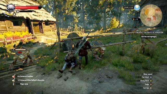 Aghule napadły na wioskę węsząc trupy - Wiedźmin 3 Dziki Gon: Jak kot z wilkiem - solucja, opis przejścia - Wiedźmin 3 Dziki Gon - poradnik do gry