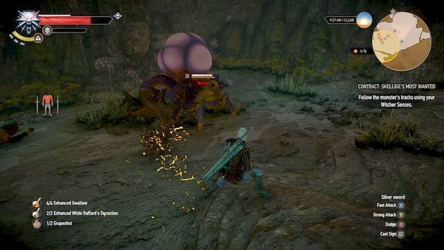 Krabopająk w jaskini - Wiedźmin 3 Dziki Gon: Kontrakt, Najgroźniejszy potwór na Skellige - solucja - Wiedźmin 3 Dziki Gon - poradnik do gry