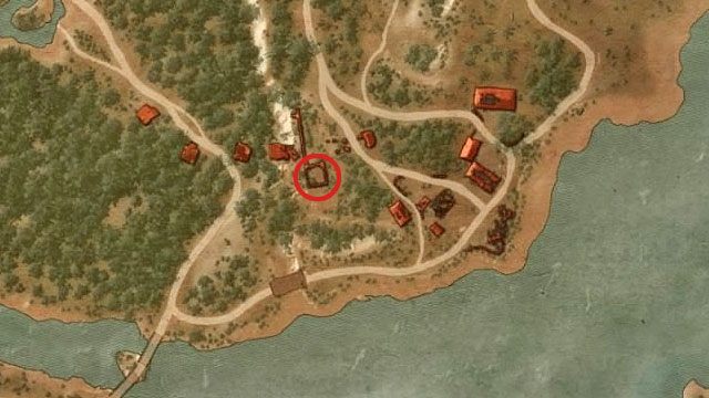 Schemat stalowego miecza możesz odnaleźć w Obozowisku bandytów (Bandit camp) znajdującym się we wschodniej części mapy, niedaleko Spalonej wsi (Ransacked Village) (powyższy obrazek) - Wiedźmin 3 Dziki Gon: Rynsztunek szkoły żmii - Wiedźmin 3 Dziki Gon - poradnik do gry