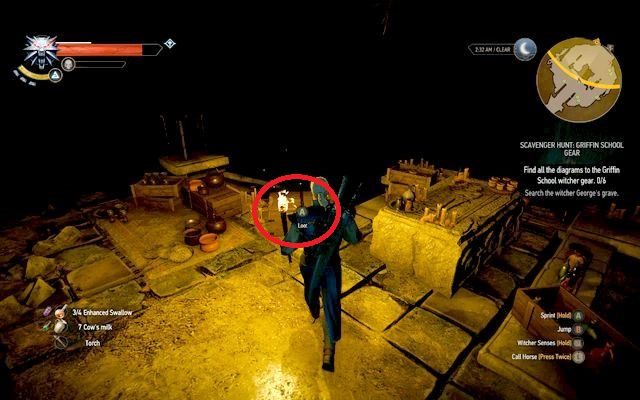 Skrzynia na szczycie schodów - Wiedźmin 3 Dziki Gon: Rynsztunek szkoły gryfa - Podstawowy - Wiedźmin 3 Dziki Gon - poradnik do gry