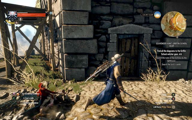 Drzwi do przybudówki na szczycie twierdzy - Wiedźmin 3 Dziki Gon: Rynsztunek szkoły gryfa - Podstawowy - Wiedźmin 3 Dziki Gon - poradnik do gry