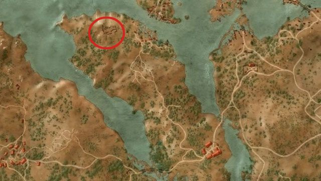 Pierwsze ulepszenie - buty - znajdziesz w ruinach na północny zachód od Karczmy na Rozstajach (Inn at the Crossroads), na końcu wyspy - Wiedźmin 3 Dziki Gon: Rynsztunek szkoły gryfa - Ulepszony - Wiedźmin 3 Dziki Gon - poradnik do gry