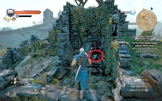Do ruin wejdź od wschodniej strony - Wiedźmin 3 Dziki Gon: Rynsztunek szkoły gryfa - Ulepszony - Wiedźmin 3 Dziki Gon - poradnik do gry