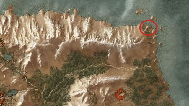 W północno-wschodniej części głównej mapy Skellige (lokacji Kaer Trolde) znajduje się znacznik Stopy Giganta (Giants Toes) - Wiedźmin 3 Dziki Gon: Rynsztunek szkoły gryfa - Wyśmienity - Wiedźmin 3 Dziki Gon - poradnik do gry