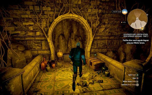 Diagram wewnątrz jaskini - Wiedźmin 3 Dziki Gon: Rynsztunek szkoły gryfa - Wyśmienity - Wiedźmin 3 Dziki Gon - poradnik do gry