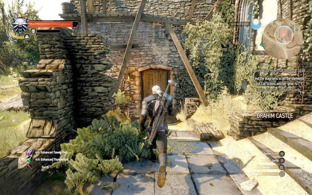 Wejście do bocznej części ruin - Wiedźmin 3 Dziki Gon: Rynsztunek szkoły kota - Podstawowy - Wiedźmin 3 Dziki Gon - poradnik do gry