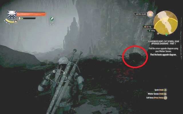 Skrzynia w grocie - Wiedźmin 3 Dziki Gon: Rynsztunek szkoły kota - Ulepszony - Wiedźmin 3 Dziki Gon - poradnik do gry