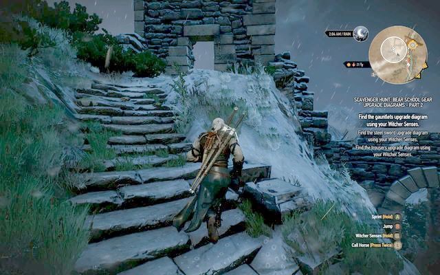Wyjście do ruin wieży - Wiedźmin 3 Dziki Gon: Rynsztunek szkoły niedźwiedzia - Ulepszony - Wiedźmin 3 Dziki Gon - poradnik do gry