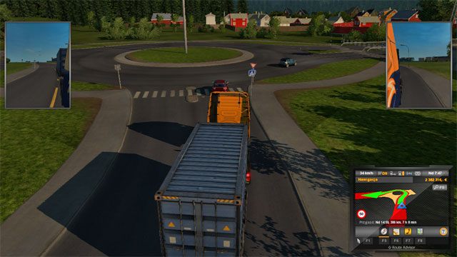 Ulice są tu wąskie, tradycyjnie jak w całej Norwegii - Norwegia | Miasta w Euro Truck Simulator 2 Skandynawia - Euro Truck Simulator 2: Skandynawia - poradnik do gry