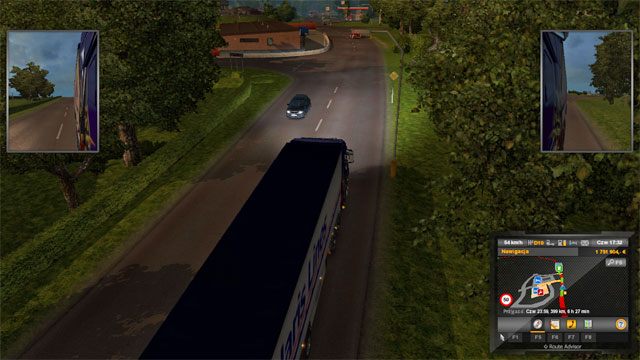 Na tych paru wąskich uliczkach znajdziesz standardowe obiekty w mieście czyli parkingi oraz warsztat - Szwecja (2) | Miasta w Euro Truck Simulator 2 Skandynawia - Euro Truck Simulator 2: Skandynawia - poradnik do gry