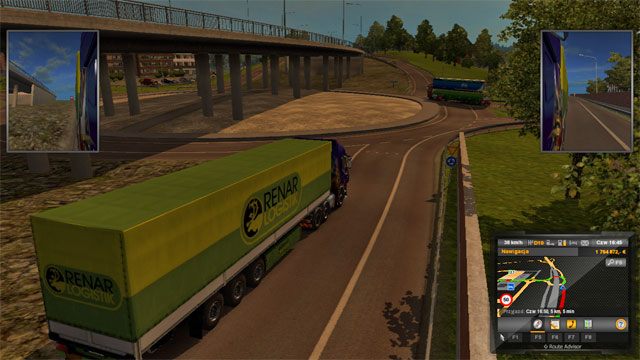 Po zjeździe z autostrady pod nią jest olbrzymie rondo, przez które wjeżdżasz do centrum - Szwecja (2) | Miasta w Euro Truck Simulator 2 Skandynawia - Euro Truck Simulator 2: Skandynawia - poradnik do gry