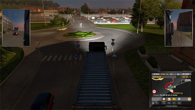 Chociaż miasto jest małe jest tutaj kilka rond - Szwecja (2) | Miasta w Euro Truck Simulator 2 Skandynawia - Euro Truck Simulator 2: Skandynawia - poradnik do gry