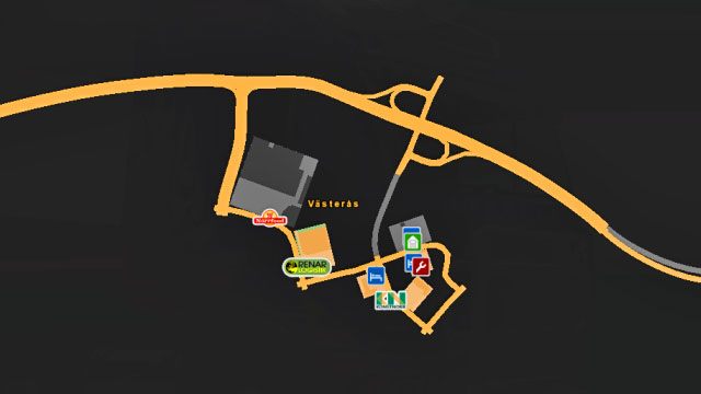 Mapa miasta. - Szwecja (2) | Miasta w Euro Truck Simulator 2 Skandynawia - Euro Truck Simulator 2: Skandynawia - poradnik do gry