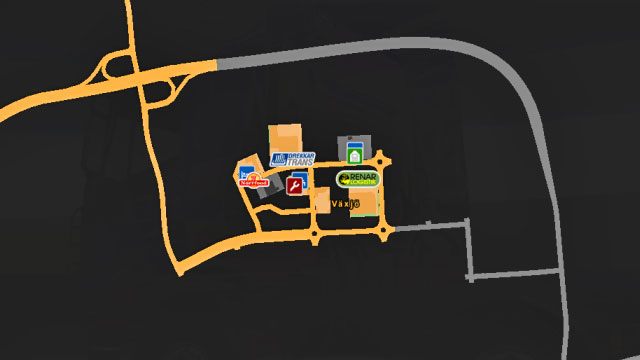 Mapa miasta. - Szwecja (2) | Miasta w Euro Truck Simulator 2 Skandynawia - Euro Truck Simulator 2: Skandynawia - poradnik do gry