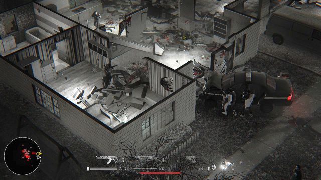 Przyczaj się w bezpiecznym miejscu, by łatwo pozbyć się gliniarzy. - Misja 1 - Dom | Opis przejścia Hatred - Hatred - poradnik do gry