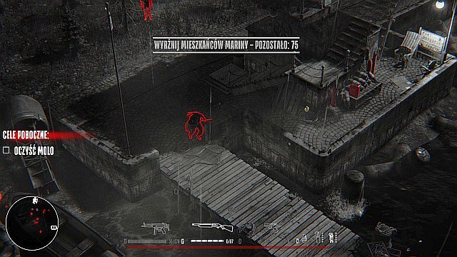 Warto rozpocząć misję od południowego wejścia na molo. - Misja 2 - Marina | Opis przejścia Hatred - Hatred - poradnik do gry