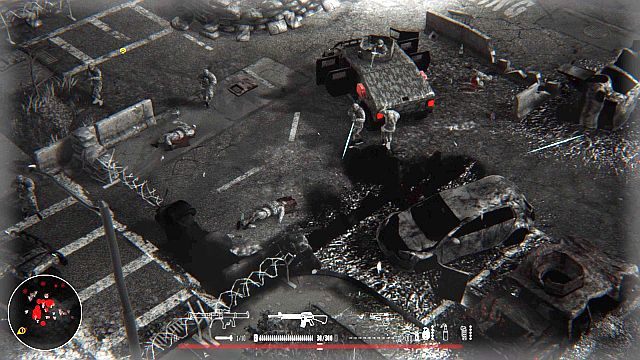 Bieg na złamanie karku zakończy się otoczeniem przez żołnierzy. - Misja 6 - Baza Wojskowa | Opis przejścia Hatred - Hatred - poradnik do gry