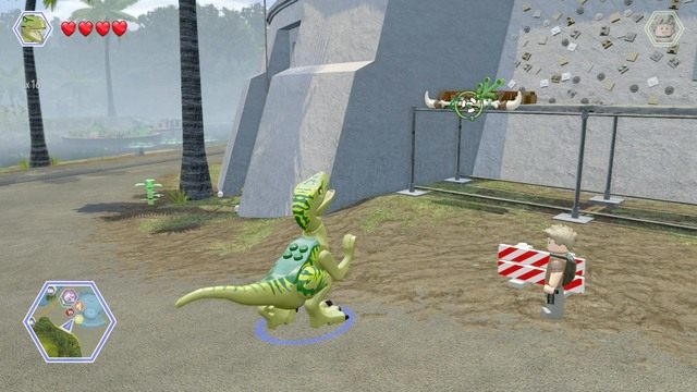 Za budynkiem znajdziesz małe rusztowanie - Centrum dla odwiedzających | Jurassic Park - sekrety - LEGO Jurassic World - poradnik gry