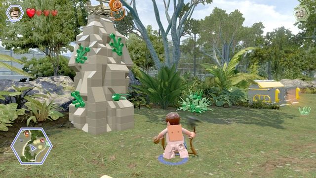 Podejdź do widocznego słupa i zniszcz go za pomocą liny Paula - Terytorium Dilofozaura | Jurassic Park - sekrety - LEGO Jurassic World - poradnik gry