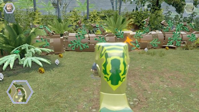 Podejdź do blokady na drodze jako Pachycefalozaur i zniszcz ją - Terytorium Dilofozaura | Jurassic Park - sekrety - LEGO Jurassic World - poradnik gry