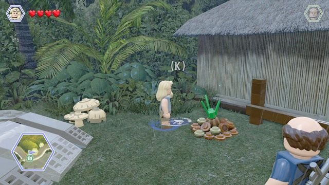 Podejdź jako Ellie do widocznej kupki ziemi i podlej ją - Terytorium mięsożerców | Jurassic Park - sekrety - LEGO Jurassic World - poradnik gry