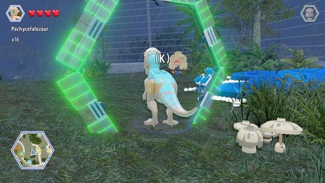 Podczas wyścigu korzystaj z Pachycefalozaura i jego szarży - Terytorium mięsożerców | Jurassic Park - sekrety - LEGO Jurassic World - poradnik gry