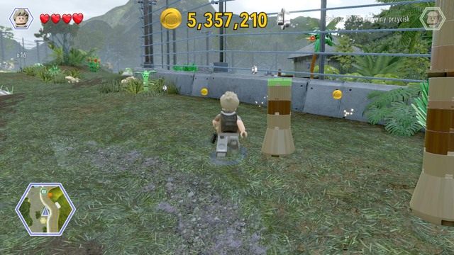 Wejdź po słupach jako Billy a na końcu drogi użyj spadochronu by przedostać się na drugą stronę - Terytorium mięsożerców | Jurassic Park - sekrety - LEGO Jurassic World - poradnik gry