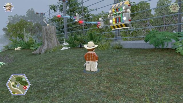Trzeci znajdziesz na pniu po lewej stronie - Terytorium mięsożerców | Jurassic Park - sekrety - LEGO Jurassic World - poradnik gry