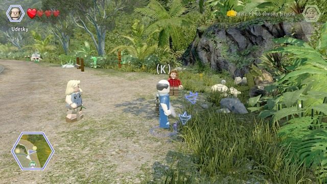 Zniszcz obiekt z LEGO i podnieś klocek jako Udesky po czym podążaj za jego śladem - Terytorium Triceratopsa | Jurassic Park - sekrety - LEGO Jurassic World - poradnik gry