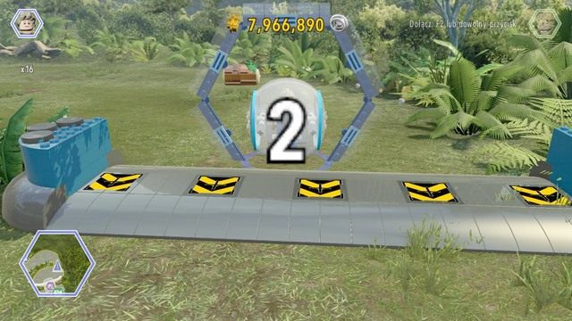Korzystając z dowolnego pojazdu lub dinozaura stań na linii startu i ukończ wyścig w wymaganym czasie - Dolina żyrosfer | Jurassic World - sekrety - LEGO Jurassic World - poradnik gry