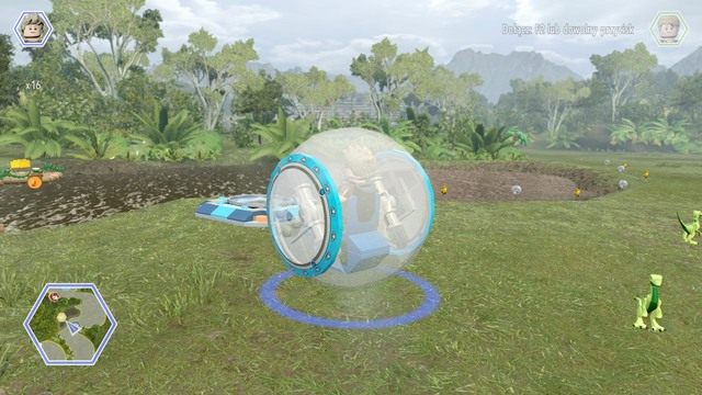 Po wykonaniu skoku w żyrosferze otrzymasz kolejny złoty klocek - Dolina żyrosfer | Jurassic World - sekrety - LEGO Jurassic World - poradnik gry