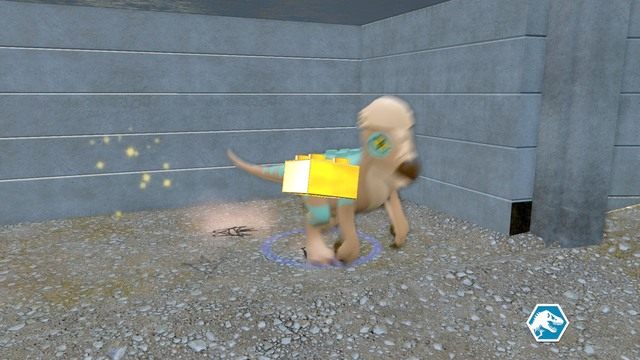 Skorzystaj z umiejętności Pachycefalozaura i zniszcz pomarańczową ścianę - Wschodni bulwar | Jurassic World - sekrety - LEGO Jurassic World - poradnik gry