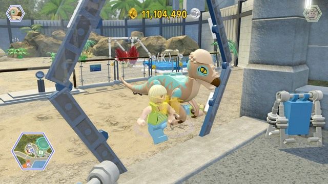 Stań do wyścigu jako Pachycefalozaur by uzyskać przewagę czasową - Wschodni bulwar | Jurassic World - sekrety - LEGO Jurassic World - poradnik gry