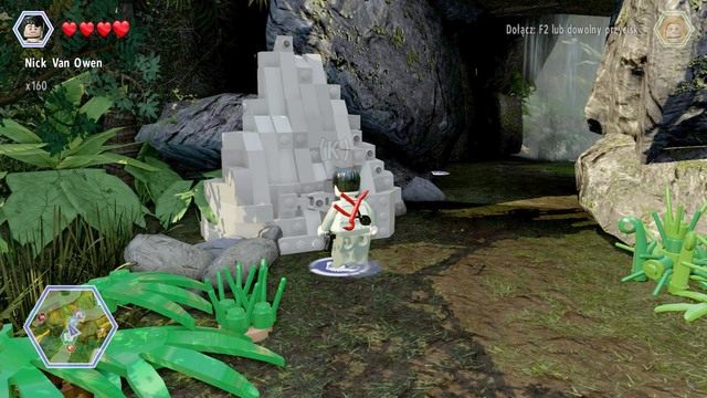 Podejdź do widocznego głazu i zniszcz go za pomocą postaci Owena - Wysoka trawa | Jurassic Park The Lost World - sekrety - LEGO Jurassic World - poradnik gry