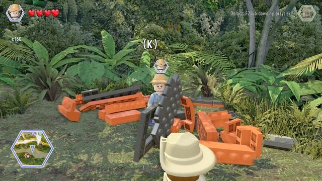 Zniszcz pomarańczowy pojemnik i wykonaj z niego lodówkę - Wysoka trawa | Jurassic Park The Lost World - sekrety - LEGO Jurassic World - poradnik gry