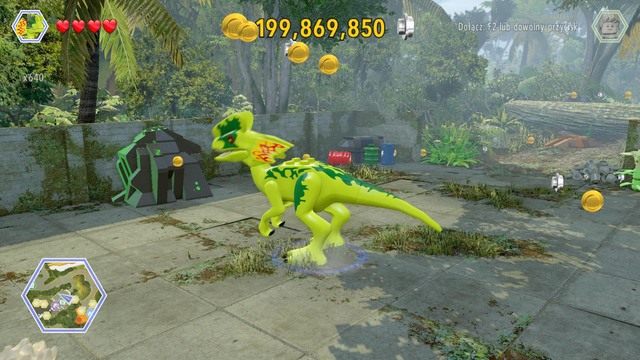 Korzystając z dilofozaura, zniszcz trzy czarne głazy z klocków - Kryjówka Erica | Jurassic Park III - sekrety - LEGO Jurassic World - poradnik gry