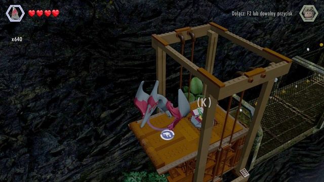 Wleć na widoczną na obrazku windę i skorzystaj z dźwigni - Ptaszarnia na Isla Sorna | Jurassic Park III - sekrety - LEGO Jurassic World - poradnik gry
