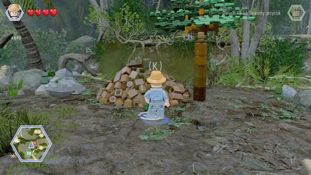 Podejdź jako Ellie do odchodów i wykop z nich klocki - Terytorium Spinozaura | Jurassic Park III - sekrety - LEGO Jurassic World - poradnik gry